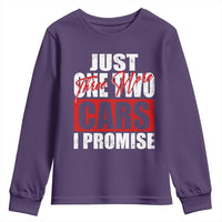 Funny Car Lover Youth Sweatshirt Just One Two Three More Cars I Promise