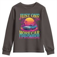 Funny Car Lover Youth Sweatshirt Just One More Car I Promise