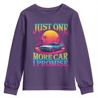Funny Car Lover Youth Sweatshirt Just One More Car I Promise