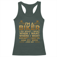 Motorcycle Rider Racerback Tank Top I'm A Biker I Do What I Want