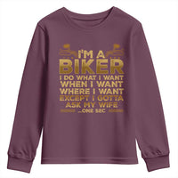 Motorcycle Rider Youth Sweatshirt I'm A Biker I Do What I Want