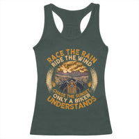 Motorcycle Rider Racerback Tank Top Race The Rain Ride The Wind Chase The Sunset