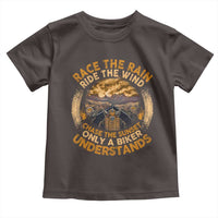 Motorcycle Rider Toddler T Shirt Race The Rain Ride The Wind Chase The Sunset