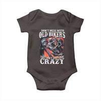 Motorcycle Rider Baby Onesie Don't Mess With Old Bikers They Don't Just Look Crazy