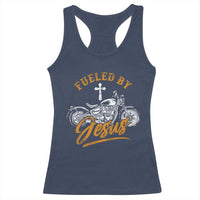 Motorcycle Rider Fueled By Jesus Racerback Tank Top