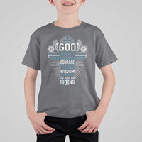 Christian Motorcycle Rider T Shirt For Kid God Grant Me The Serenity To Accept The Things I Cannot Change
