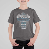 Christian Motorcycle Rider T Shirt For Kid God Grant Me The Serenity To Accept The Things I Cannot Change