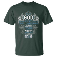 Christian Motorcycle Rider T Shirt God Grant Me The Serenity To Accept The Things I Cannot Change