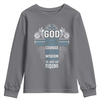Christian Motorcycle Rider Youth Sweatshirt God Grant Me The Serenity To Accept The Things I Cannot Change