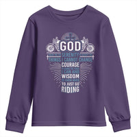 Christian Motorcycle Rider Youth Sweatshirt God Grant Me The Serenity To Accept The Things I Cannot Change