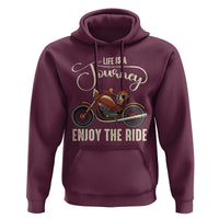 Motorcycle Rider Hoodie Lifes A Journey Enjoy The Ride Biker