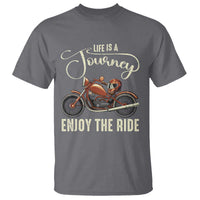 Motorcycle Rider T Shirt Lifes A Journey Enjoy The Ride Biker