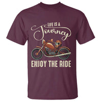 Motorcycle Rider T Shirt Lifes A Journey Enjoy The Ride Biker