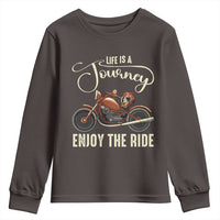 Motorcycle Rider Youth Sweatshirt Lifes A Journey Enjoy The Ride Biker