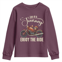 Motorcycle Rider Youth Sweatshirt Lifes A Journey Enjoy The Ride Biker