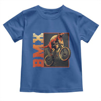 BMX Cyclist Bicycle Toddler T Shirt Funny Dinosaur Riding