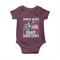 Dirt Bike Baby Onesie Summer Nights Dirt Track Lights Racing