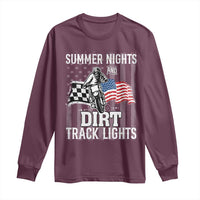 Dirt Bike Long Sleeve Shirt Summer Nights Dirt Track Lights Racing