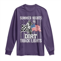 Dirt Bike Long Sleeve Shirt Summer Nights Dirt Track Lights Racing