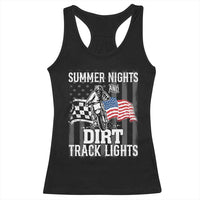 Dirt Bike Racerback Tank Top Summer Nights Dirt Track Lights Racing