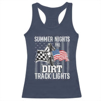 Dirt Bike Racerback Tank Top Summer Nights Dirt Track Lights Racing