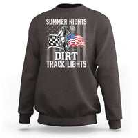 Dirt Bike Sweatshirt Summer Nights Dirt Track Lights Racing