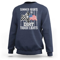 Dirt Bike Sweatshirt Summer Nights Dirt Track Lights Racing