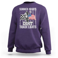Dirt Bike Sweatshirt Summer Nights Dirt Track Lights Racing