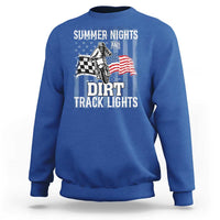 Dirt Bike Sweatshirt Summer Nights Dirt Track Lights Racing
