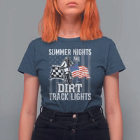 Dirt Bike T Shirt For Women Summer Nights Dirt Track Lights Racing