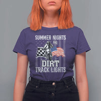 Dirt Bike T Shirt For Women Summer Nights Dirt Track Lights Racing