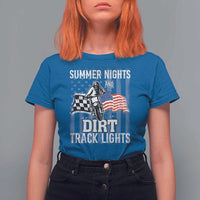 Dirt Bike T Shirt For Women Summer Nights Dirt Track Lights Racing