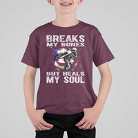 Dirt Bike T Shirt For Kid Breaks My Bones But Heals My Soul