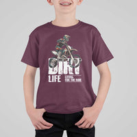 Dirt Bike T Shirt For Kid Dirt Life Living For The Ride