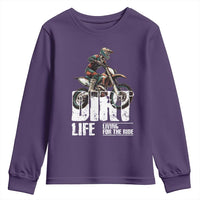 Dirt Bike Youth Sweatshirt Dirt Life Living For The Ride