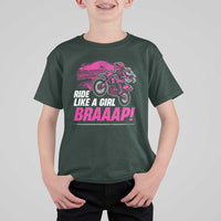 Dirt Bike Girl T Shirt For Kid Braaap Like A Girl