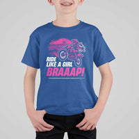 Dirt Bike Girl T Shirt For Kid Braaap Like A Girl
