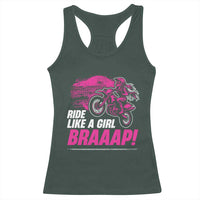 Dirt Bike Girl Racerback Tank Top Braaap Like A Girl