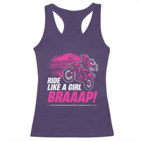 Dirt Bike Girl Racerback Tank Top Braaap Like A Girl
