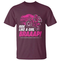 Dirt Bike Girl T Shirt Braaap Like A Girl