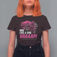 Dirt Bike Girl T Shirt For Women Braaap Like A Girl