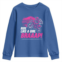 Dirt Bike Girl Youth Sweatshirt Braaap Like A Girl