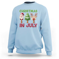 Christmas In July Sweatshirt Ice Cream Santa Christmas Tree Reindeer - Wonder Print Shop