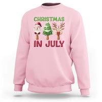 Christmas In July Sweatshirt Ice Cream Santa Christmas Tree Reindeer - Wonder Print Shop