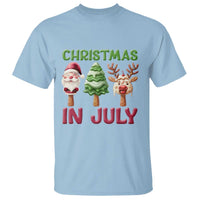 Christmas In July T Shirt Ice Cream Santa Christmas Tree Reindeer - Wonder Print Shop