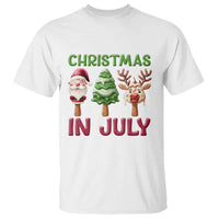Christmas In July T Shirt Ice Cream Santa Christmas Tree Reindeer - Wonder Print Shop