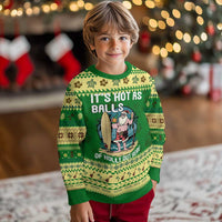 Tropical Xmas Ugly Christmas Sweater It's Hot As Balls Of Holly Out Here - Wonder Print Shop