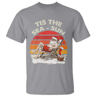Funny Christmas In July T Shirt Tis The Sea Sun Santa At The Beach - Wonder Print Shop