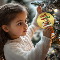 Tropical Xmas Christmas Ornament Sandy And Bright Santa At The Beach - Wonder Print Shop