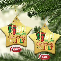 Just A Girl Who Loves Xmas In July Christmas Ornament - Wonder Print Shop